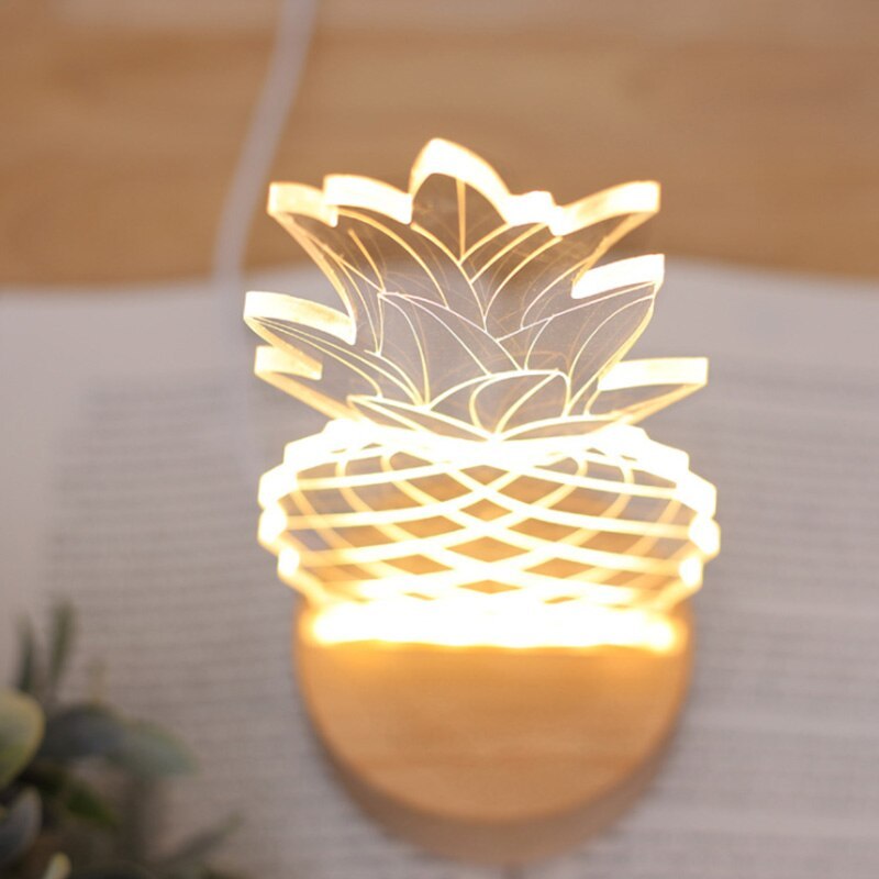 Rasmun Pineapple Bedside Table Lamp – USB Powered Cartoon Night Light