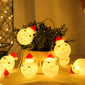 Rasmun Snowman String Lights – Christmas Decoration LED Fairy Lights with Battery, USB, or Remote Control
