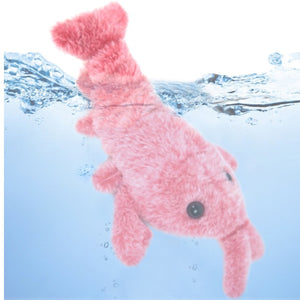 Rasmun Electric Jumping Shrimp Cat | USB Plush Lobster