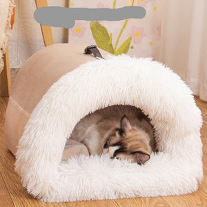Rasmun Portable Pet Nest | Warm Cat & Dog Bed for Winter