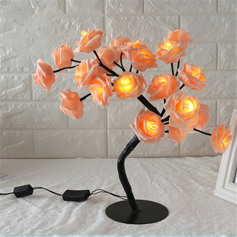 Rasmun LED Rose Tree Light – Warm Light Small Decorative Flower Lamp for Indoor, Gifts