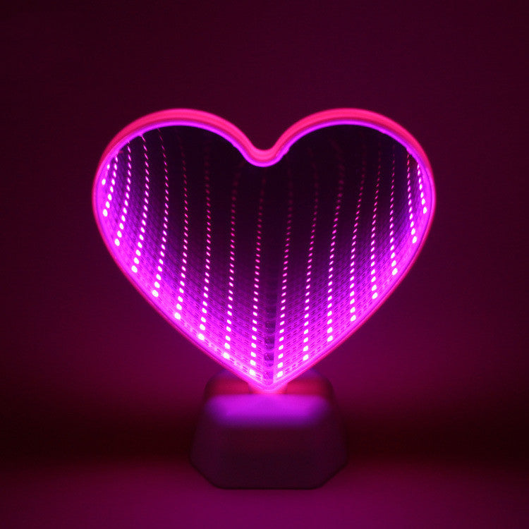 Rasmun LED Love Tunnel Light – Double-Sided Rose Red Heart Mirror Lamp