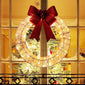 Rasmun 50CM Luminous Christmas Garland Wreath – Warm LED Lights