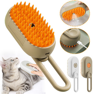 Rasmun 3-in-1 Cat & Dog Steam Brush | Electric Grooming Comb