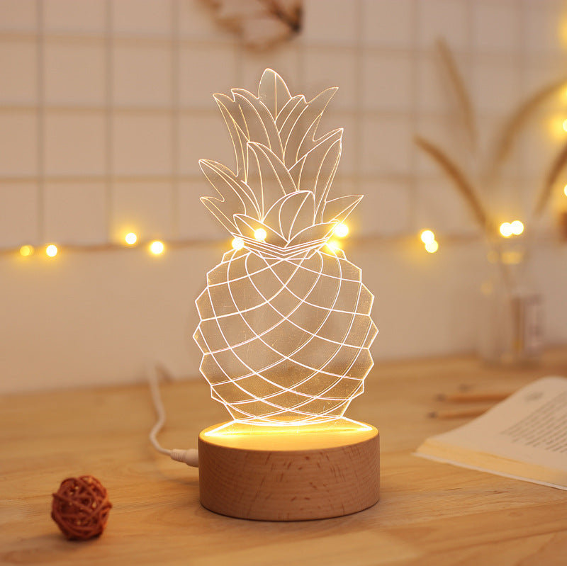 Rasmun Pineapple Bedside Table Lamp – USB Powered Cartoon Night Light