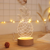 Rasmun Pineapple Bedside Table Lamp – USB Powered Cartoon Night Light
