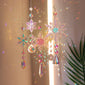 Rasmun Christmas Snowflake Crystal Sun Catcher – Colorful Ice Pillar Pendant for Window, Tree, or Party Decor