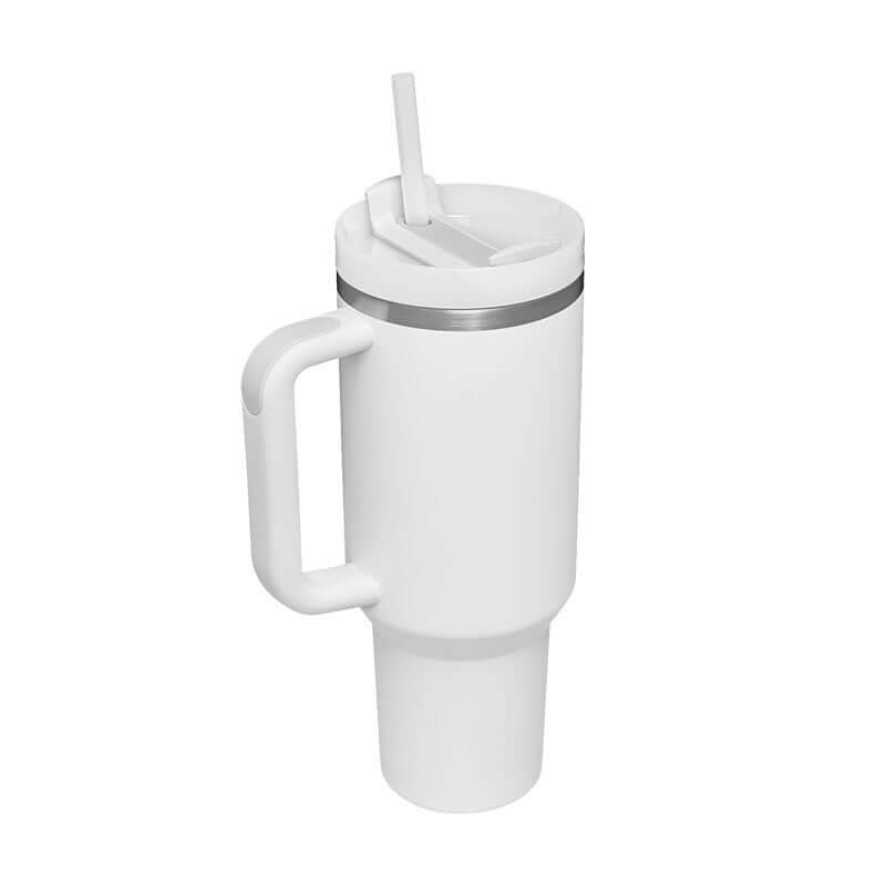 Rasmun 40 Oz Insulated Tumbler with Handle & Straw – Spill Proof