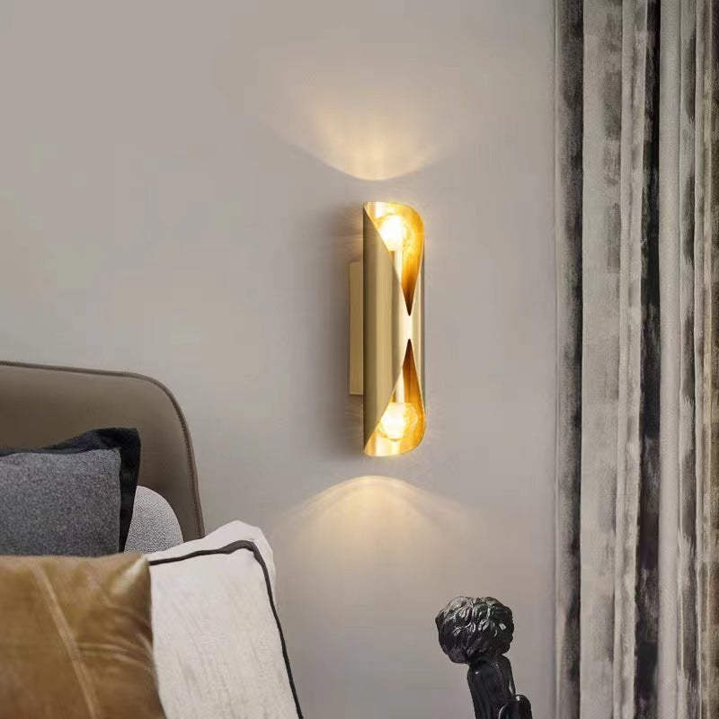 Rasmun Light Luxury Wall Lamp – Modern Copper Warm Light Fixture for Living Room, Bedroom, or Hallway | Minimalist Elegant Design