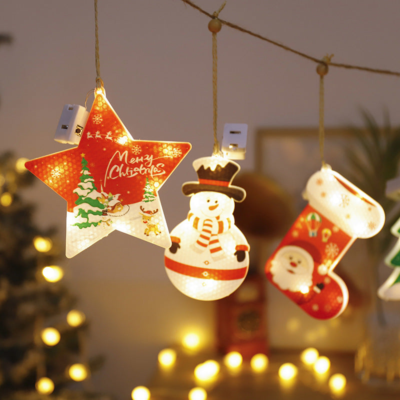 Rasmun Fairy Lights LED Star Snowflake Curtain String Lights