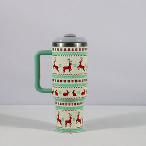 Rasmun 1200ml Insulated Stainless Steel Tumbler with Handle and Straw