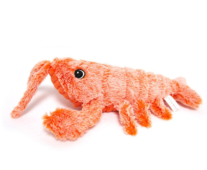 Rasmun Electric Jumping Shrimp Cat | USB Plush Lobster