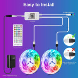 Rasmun RGB Bluetooth Music LED Light Strip – Smart App Controlled, 12V Low-Voltage Mood Lighting for Indoor Use