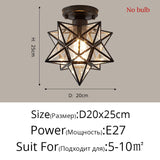 Rasmun Nordic Five Star Ceiling Lamp – LED Flush Mount Light with Warm & Tri-Color Modes for Hallway, Balcony, Porch & Modern Interiors