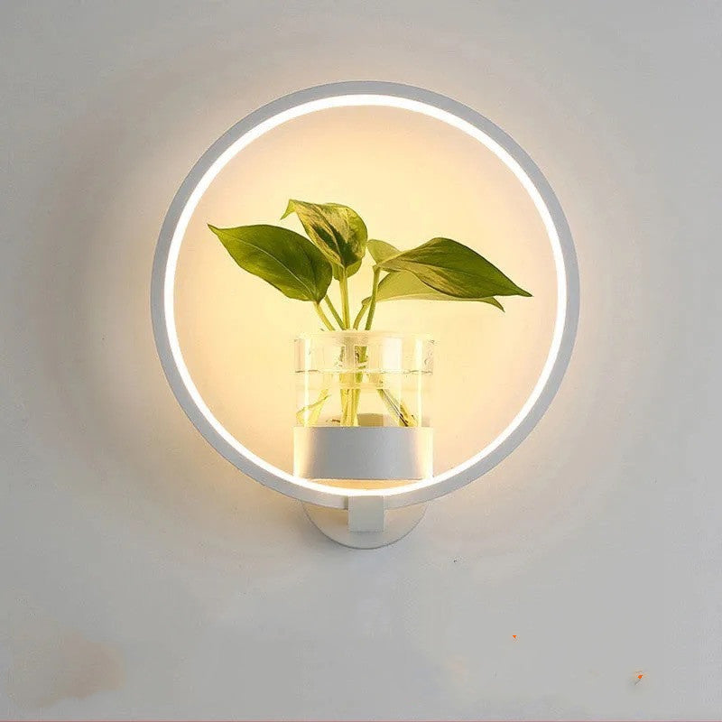 Rasmun Decorative Wall Lamp – Modern LED Background Wall Light with Iron Frame & Glass Cup for Living Room, Bedroom, Stairs & Study