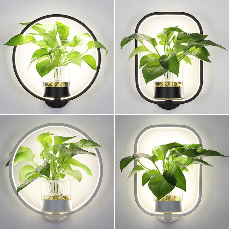 Rasmun Decorative Wall Lamp – Modern LED Background Wall Light with Iron Frame & Glass Cup for Living Room, Bedroom, Stairs & Study