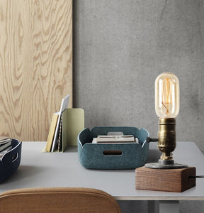 Rasmun Water Pipe Table Lamp – Industrial Wood & Iron Desk Light with E26/E27 Bulb Base for Bedroom, Living Room, Hotel & Study