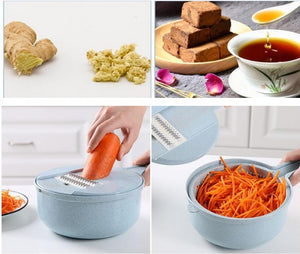 Rasmun 8-in-1 Mandoline Slicer Multi-Function Vegetable Cutter
