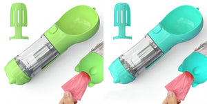 Rasmun Portable Pet Water Bottle with Food Box & Garbage Bag