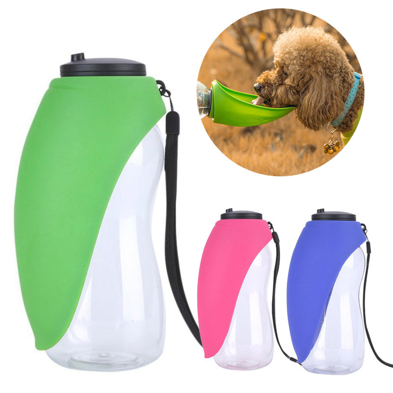 Rasmun Portable Pet Dog Water Bottle – 680ml Leak-Proof Outdoor Feeder