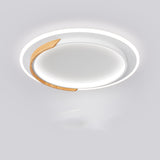 Rasmun Nordic Log Ceiling LED Light – Round Wooden Bedroom Lamp