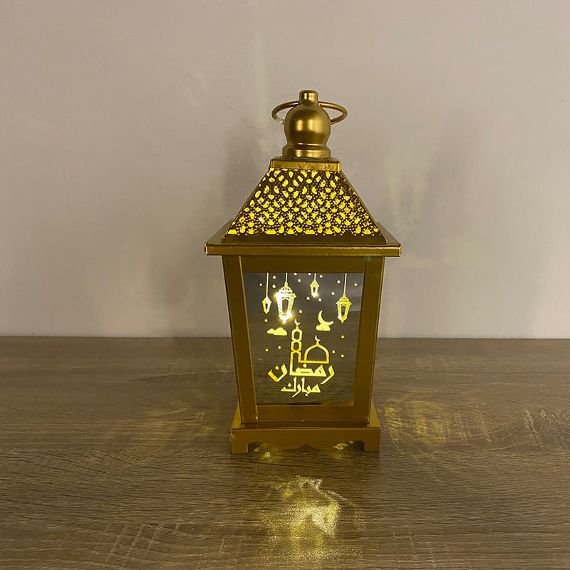 Rasmun Wrought Iron Arabian Lantern – Geometric Wind Lantern for Home Decor