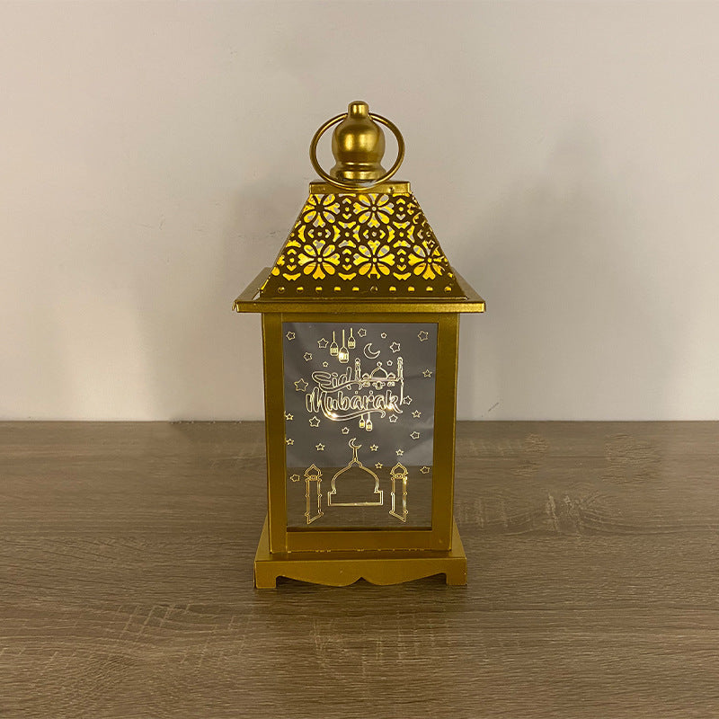 Rasmun Wrought Iron Arabian Lantern – Geometric Wind Lantern for Home Decor