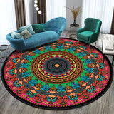 Rasmun Round Polyester Rug – Soft Machine-Woven Carpet for Bedroom & Living Room