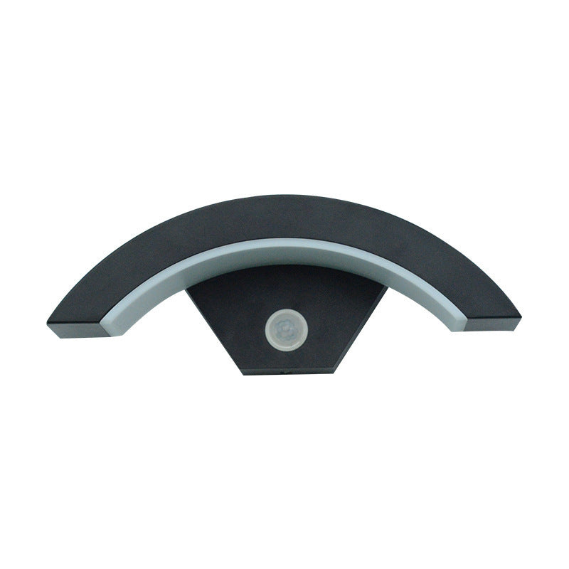 Rasmun LED Wall Light – Curved Moon Design with Motion Sensor for Doorway