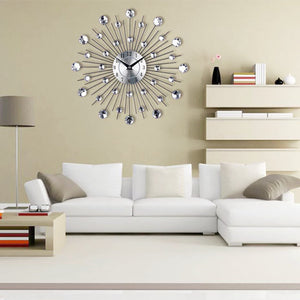 Rasmun Creative Round Wall Clock – 13" Silent Quartz Decorative Clock for Living Room, Office, or Bedroom – Modern European Style