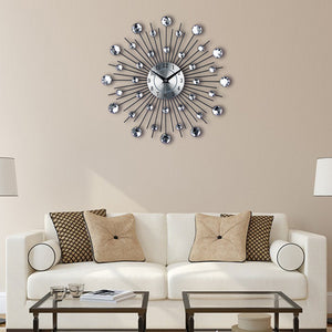 Rasmun Creative Round Wall Clock – 13" Silent Quartz Decorative Clock for Living Room, Office, or Bedroom – Modern European Style