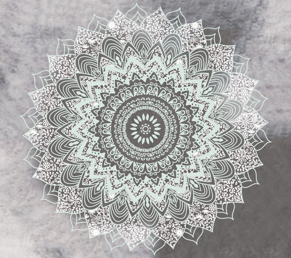 Rasmun Mandala Flower Pattern Wall Tapestry – Bohemian Polyester Wall Hanging for Bedroom
