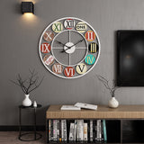 Rasmun Silent Wrought Iron Wall Clock – European Style Retro Metal Clock for Living Room, Study, Bedroom & Office,