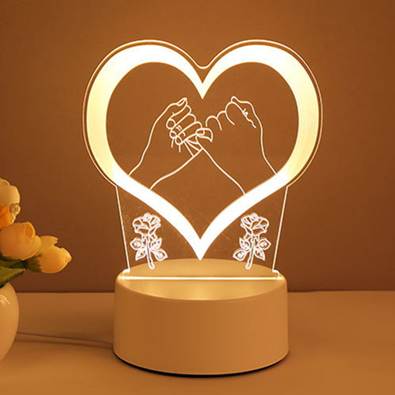Rasmun 3D Acrylic USB LED Night Light – Neon Sign Lamp