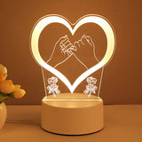 Rasmun 3D Acrylic USB LED Night Light – Neon Sign Lamp