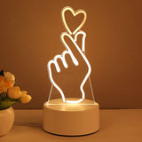 Rasmun 3D Acrylic USB LED Night Light – Neon Sign Lamp