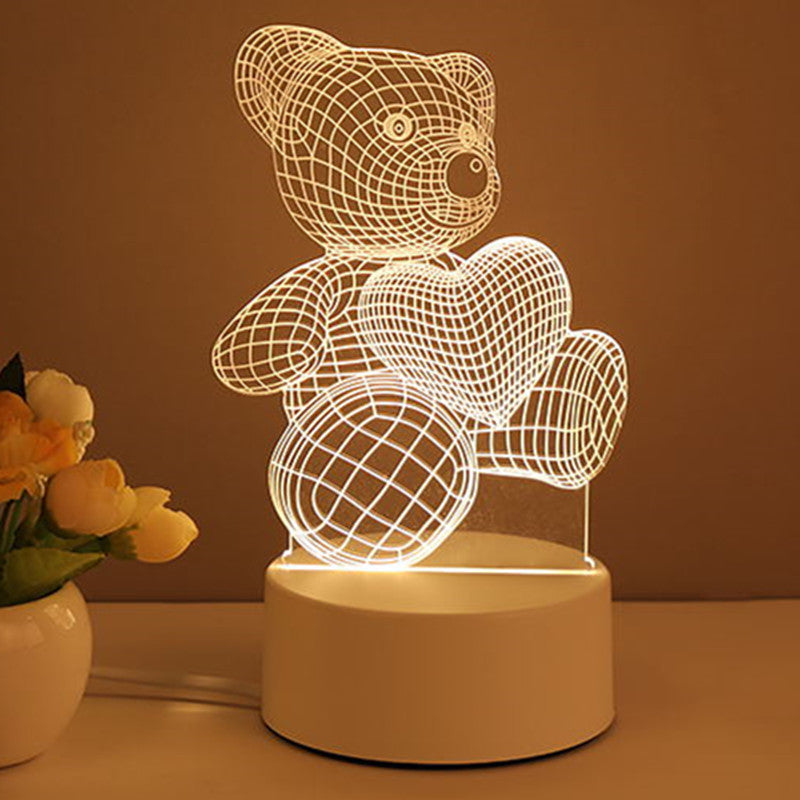 Rasmun 3D Acrylic USB LED Night Light – Neon Sign Lamp