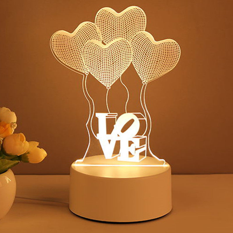 Rasmun 3D Acrylic USB LED Night Light – Neon Sign Lamp