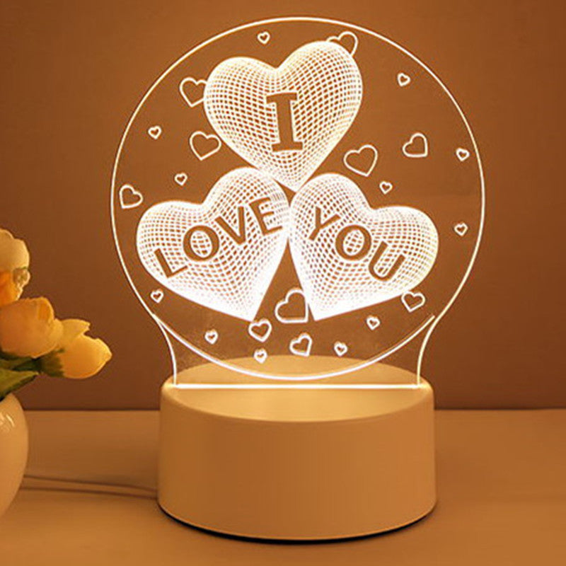 Rasmun 3D Acrylic USB LED Night Light – Neon Sign Lamp