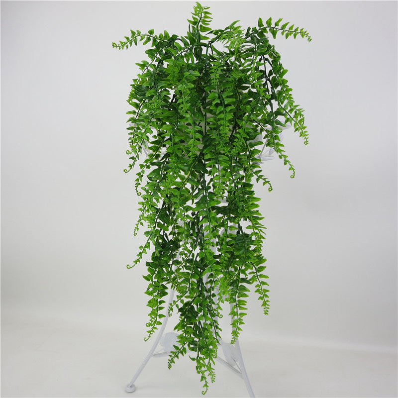 Rasmun Persian Rattan Wall Hanging – 5-Fork Artificial Green Plant for Home & Office Décor, 85cm Long