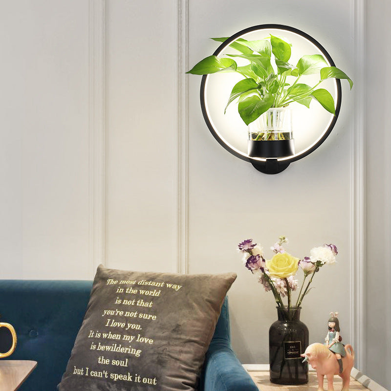Rasmun Decorative Wall Lamp – Modern LED Background Wall Light with Iron Frame & Glass Cup for Living Room, Bedroom, Stairs & Study