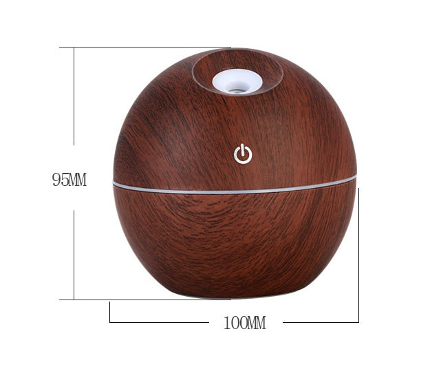 Rasmun USB Ultrasonic Essential Oil Diffuser & Humidifier – 130ml Air Purifier with 7-Color LED Night Light for Home, Office, Baby Room