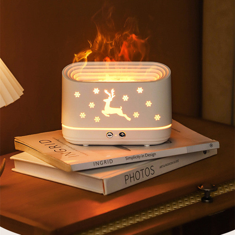 Rasmun Elk Flame Humidifier Diffuser – Quiet Aromatherapy Lamp