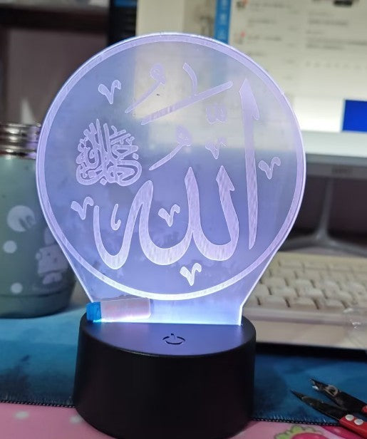 Rasmun 3D Religious Night Light – LED Touch & Remote Control | 7/16 Colors, USB Powered, Acrylic Lamp for Kids & Home Décor