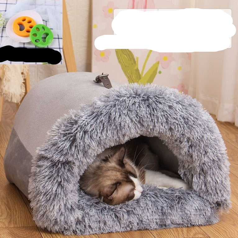 Rasmun Portable Pet Nest | Warm Cat & Dog Bed for Winter