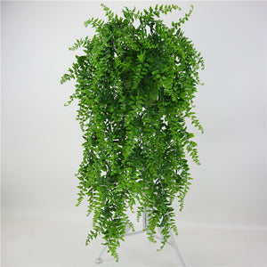 Rasmun Persian Rattan Wall Hanging – 5-Fork Artificial Green Plant for Home & Office Décor, 85cm Long