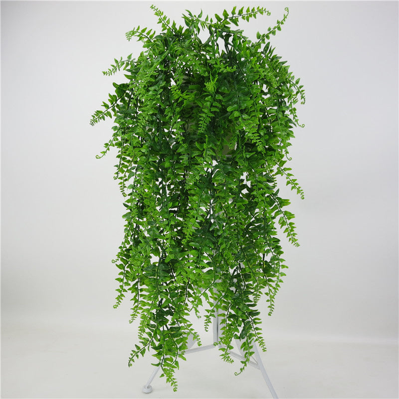 Rasmun Persian Rattan Wall Hanging – 5-Fork Artificial Green Plant for Home & Office Décor, 85cm Long