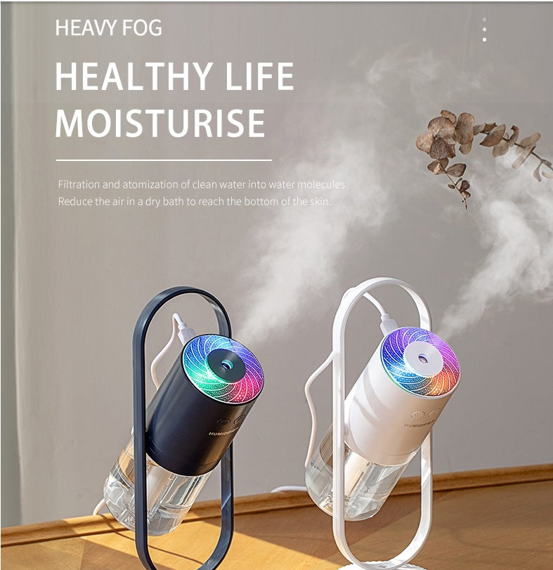 Rasmun Magic Shadow USB Air Humidifier with Projection Night Light – Ultrasonic Car & Home Mini Air Purifier