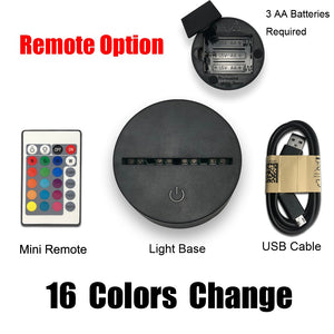 Rasmun 3D Religious Night Light – LED Touch & Remote Control | 7/16 Colors, USB Powered, Acrylic Lamp for Kids & Home Décor