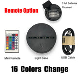 Rasmun 3D Religious Night Light – LED Touch & Remote Control | 7/16 Colors, USB Powered, Acrylic Lamp for Kids & Home Décor